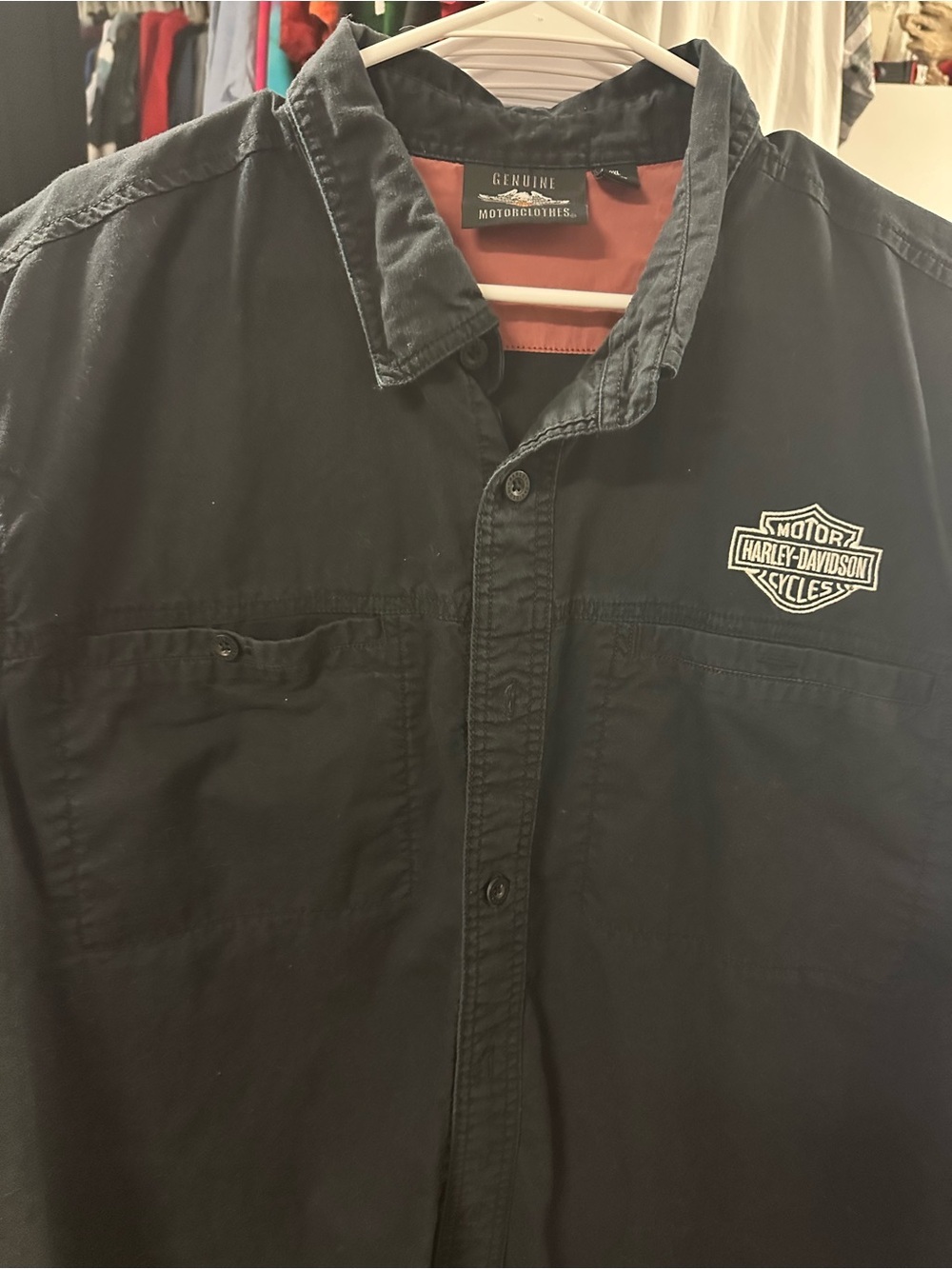 Harley-Davidson Genuine MotorClothes Sleeveless Muscle Button-Down Shirt - Picture 3 of 11